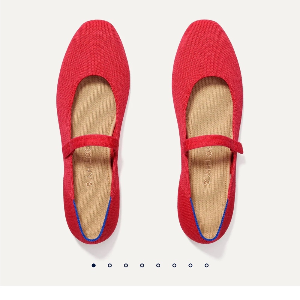 Rothy’s red Mary Jane ballet flat